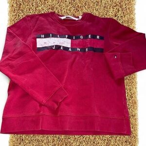 Tommy Hilfiger Red Crewneck Sweater for Men